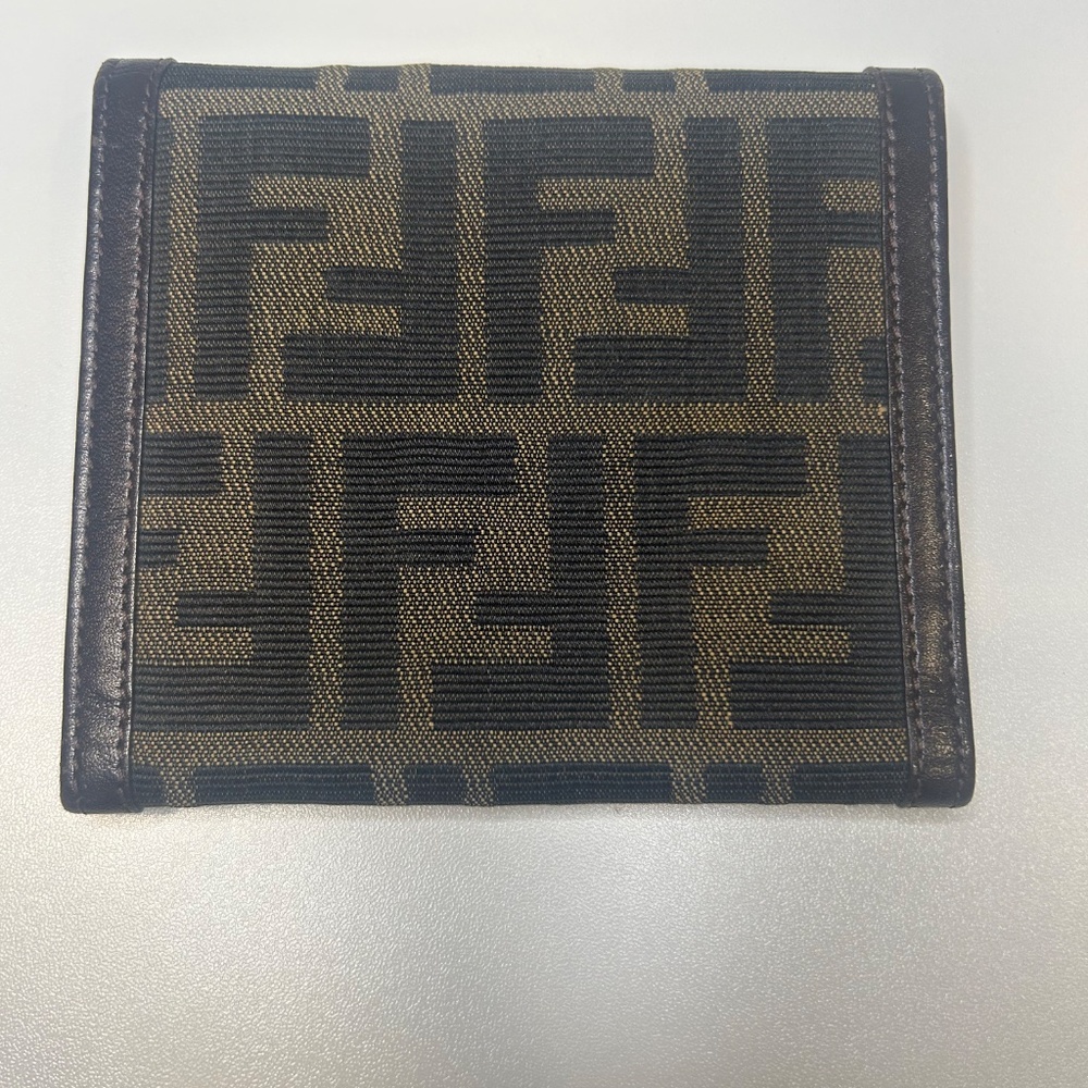 Fendi Brown Zucca Compact Wallet